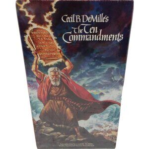 The Ten Commandments VHS Cecil B DeMille Egypt Historical Bible Paramount Sealed